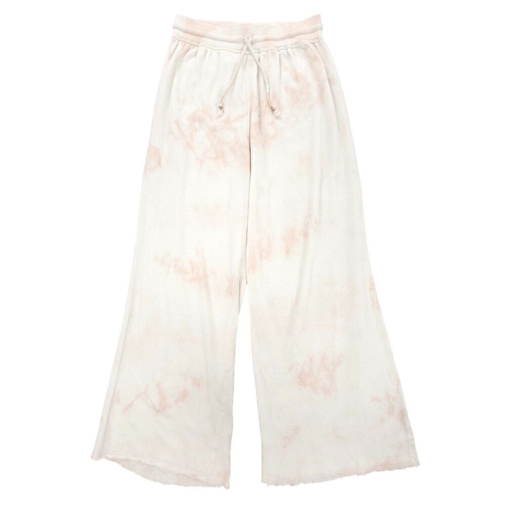 FAHERTY Oasis Terry Wide Leg Lounge Sweatpants Boho Tie Dye Large Athleisure